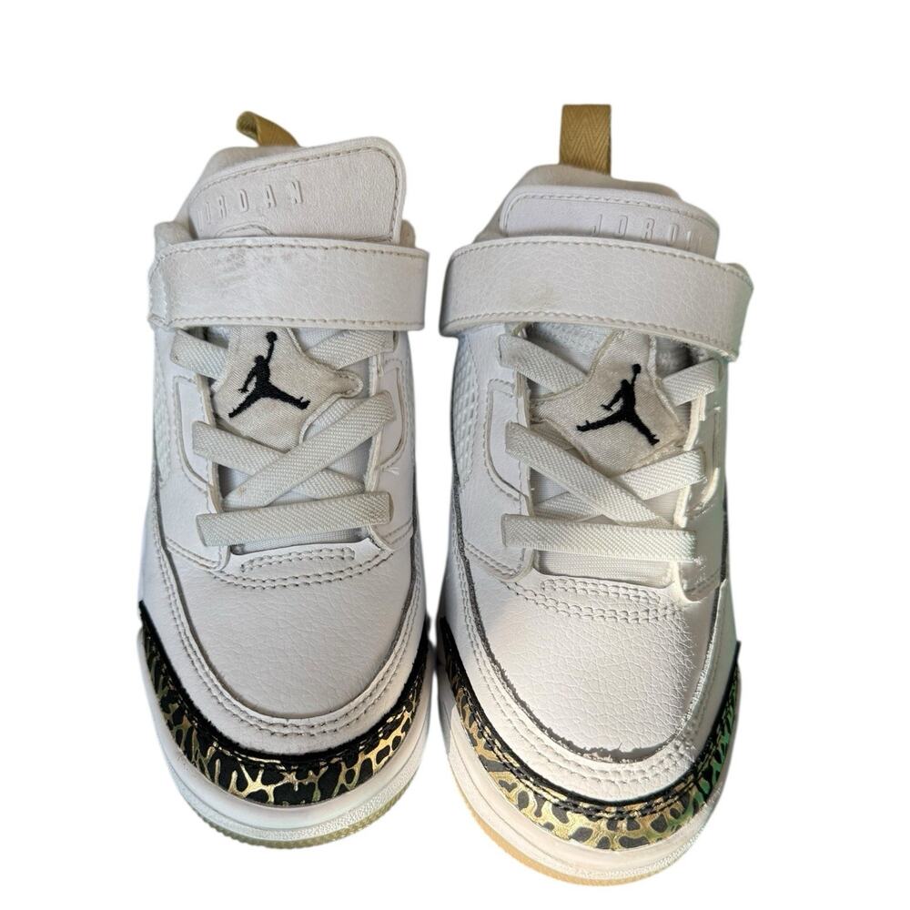 Nike Jordan Spizike Low Little Kids' Shoes White/Metallic/Gold Size 12C